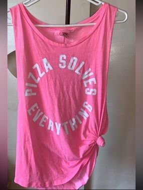 PINK Victoria's Secret Neon Pink Graphic Tank